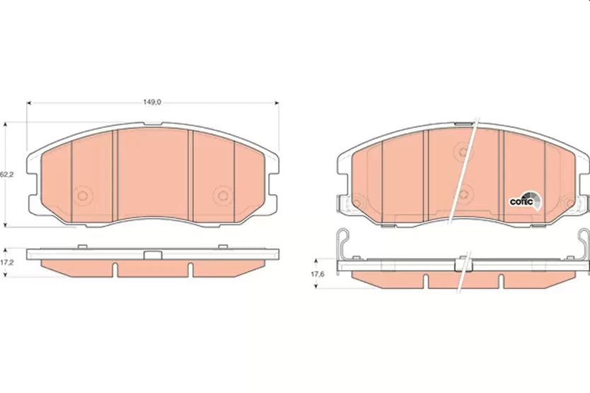 Brake Pad Set, Disc Brake GDB1715 - TRW