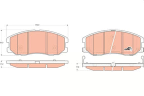 Brake Pad Set, Disc Brake GDB1715 - TRW