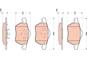 Brake Pad Set, Disc Brake GDB1717 - TRW