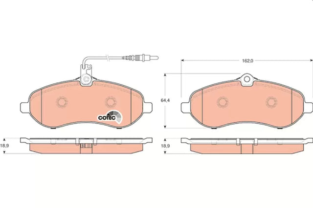 Brake Pad Set, Disc Brake GDB1718 - TRW