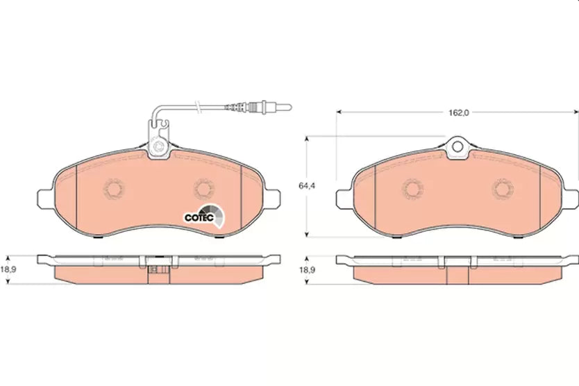 Brake Pad Set, Disc Brake MV200S - TRW