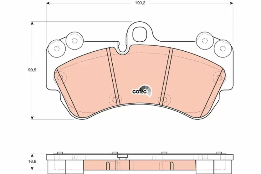 Brake Pad Set, Disc Brake GDB172 - TRW