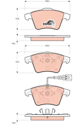 Brake Pad Set, Disc Brake GDB1721 - TRW