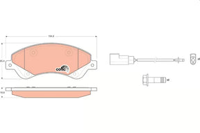 Brake Pad Set, Disc Brake GDB1723 - TRW