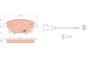 Brake Pad Set, Disc Brake GDB1725 - TRW