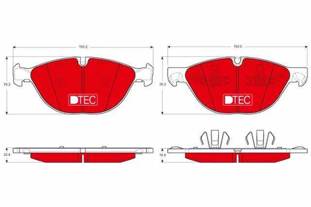 Brake Pad Set, Disc Brake GDB1728DTE - TRW