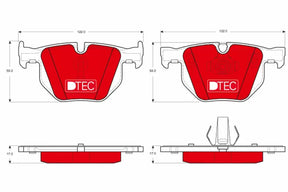 Brake Pad Set, Disc Brake GDB1730DTE - TRW