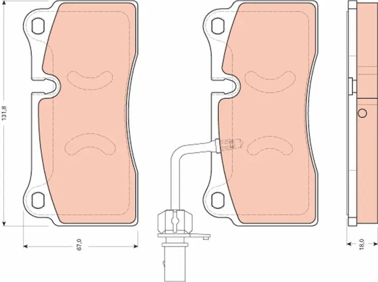 Brake Pad Set, Disc Brake GDB1731 - TRW