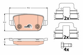 Brake Pad Set, Disc Brake GDB1732 - TRW