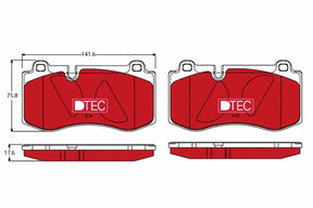 Brake Pad Set, Disc Brake GDB1733DTE - TRW