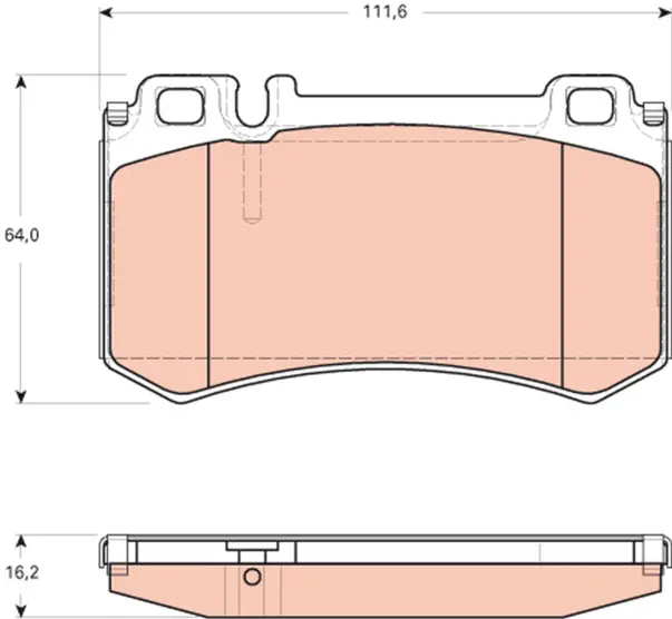 Brake Pad Set, Disc Brake GDB1735 - TRW