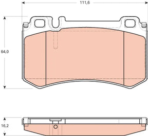 Brake Pad Set, Disc Brake GDB1735 - TRW