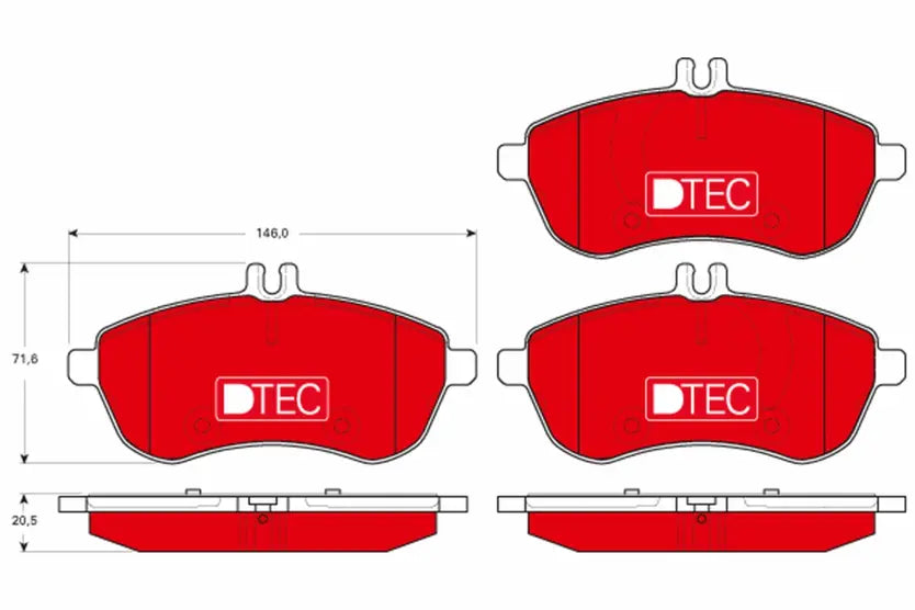 Brake Pad Set, Disc Brake GDB1736DTE - TRW