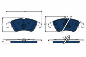 Brake Pad Set, Disc Brake GDB1737BTE - TRW