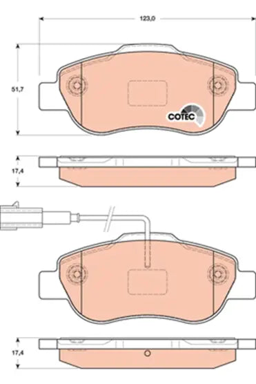 Brake Pad Set, Disc Brake GDB1746 - TRW