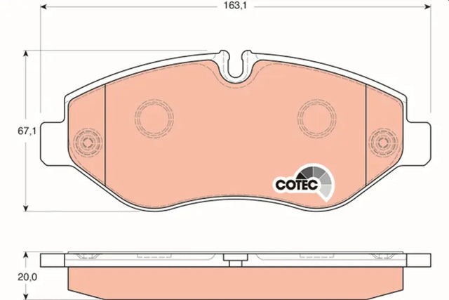 Brake Pad Set, Disc Brake GDB1747 - TRW