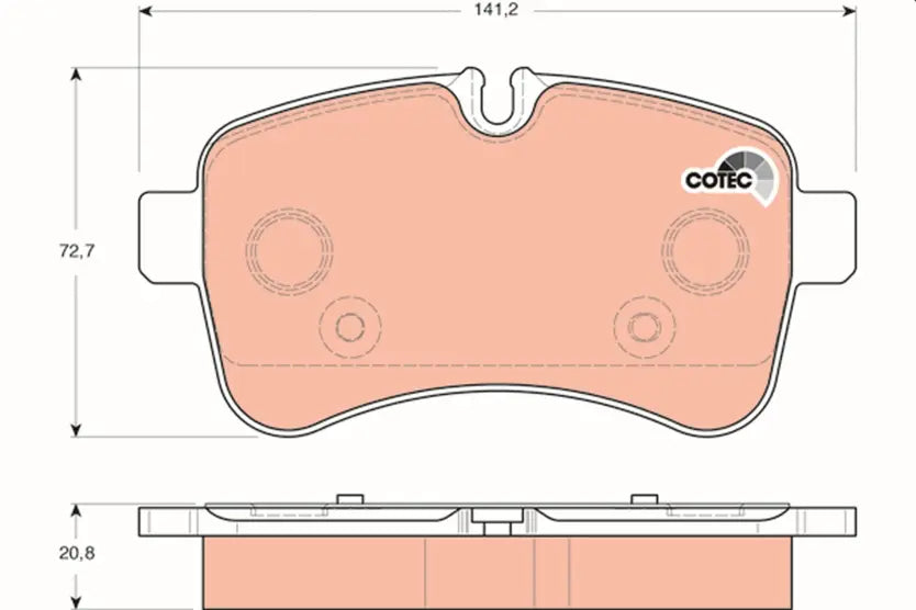 Brake Pad Set, Disc Brake GDB1748 - TRW
