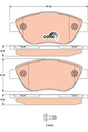 Brake Pad Set, Disc Brake GDB1750 - TRW