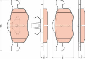 Brake Pad Set, Disc Brake GDB1753 - TRW