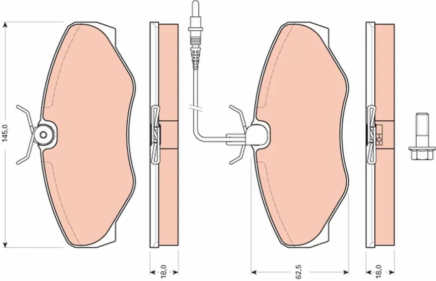 Brake Pad Set, Disc Brake GDB1760 - TRW
