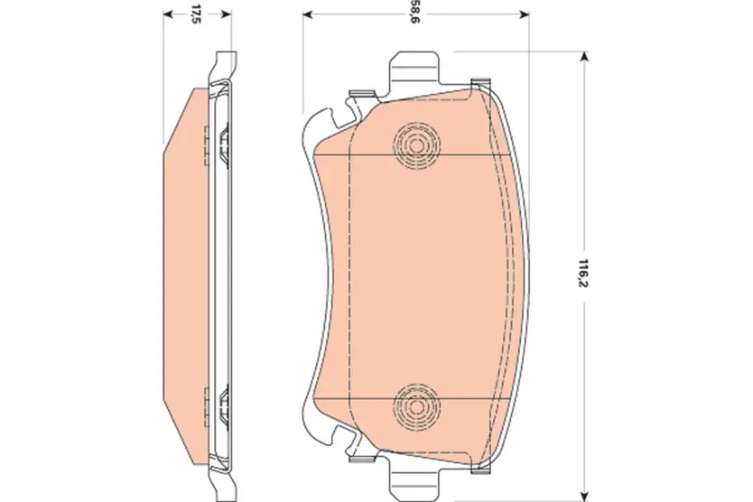 Brake Pad Set, Disc Brake GDB1769 - TRW