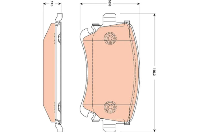 Brake Pad Set, Disc Brake GDB1769 - TRW