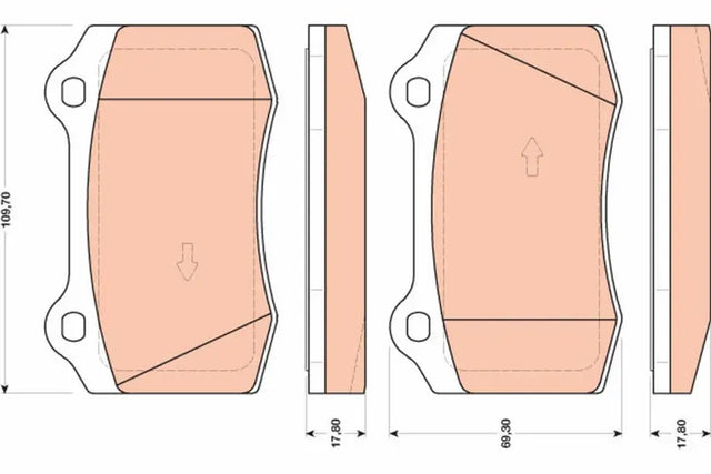 Brake Pad Set, Disc Brake GDB177 - TRW