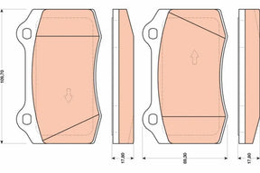 Brake Pad Set, Disc Brake GDB1772 - TRW