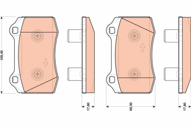 Brake Pad Set, Disc Brake GDB1773 - TRW