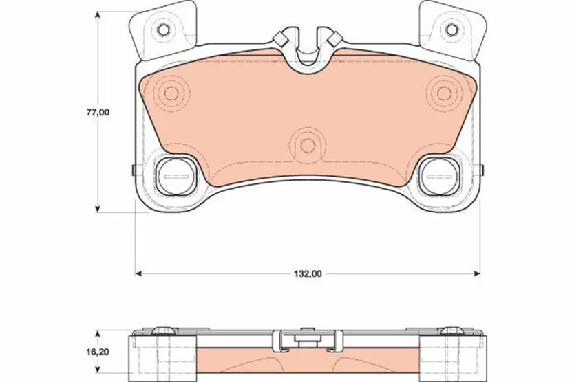 Brake Pad Set, Disc Brake GDB1775 - TRW