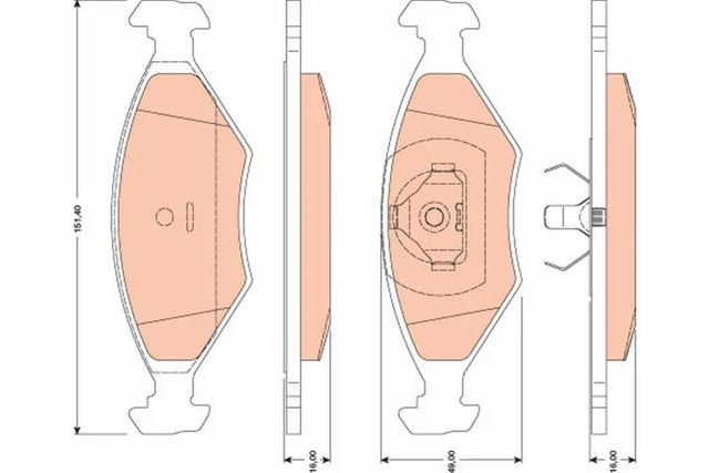Brake Pad Set, Disc Brake GDB1776 - TRW