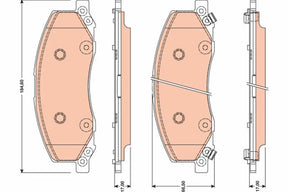 Brake Pad Set, Disc Brake GDB1781 - TRW