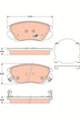 Brake Pad Set, Disc Brake GDB178 - TRW