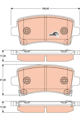 Brake Pad Set, Disc Brake GDB1784 - TRW