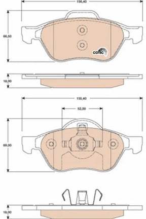 Brake Pad Set, Disc Brake GDB1787 - TRW