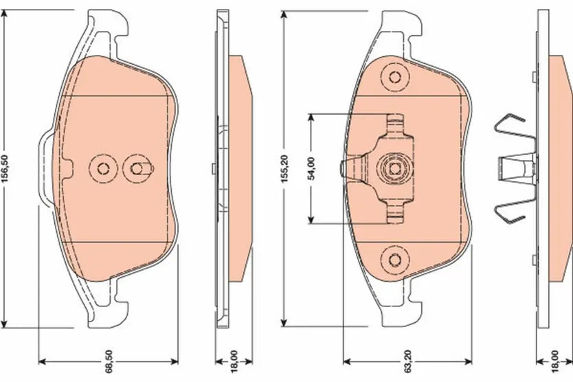 Brake Pad Set, Disc Brake GDB1788 - TRW