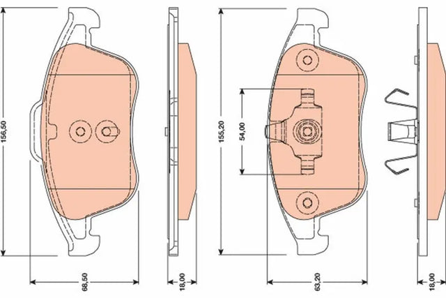 Brake Pad Set, Disc Brake GDB1788 - TRW