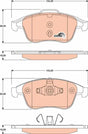 Brake Pad Set, Disc Brake GDB179 - TRW