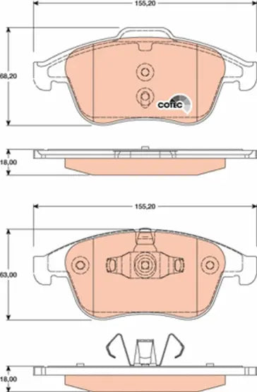 Brake Pad Set, Disc Brake GDB1790 - TRW