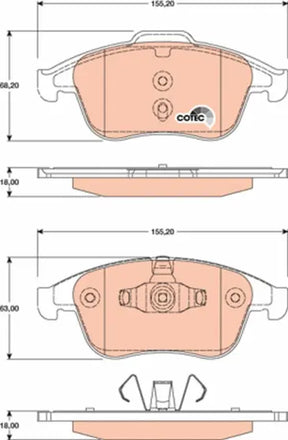 Brake Pad Set, Disc Brake GDB1790 - TRW
