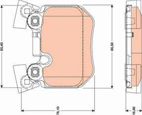 Brake Pad Set, Disc Brake GDB1795 - TRW