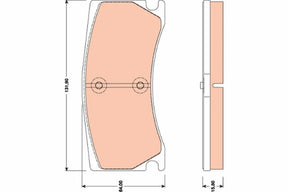 Brake Pad Set, Disc Brake GDB1801 - TRW