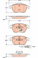 Brake Pad Set, Disc Brake GDB180 - TRW - Brake Pads - TRW