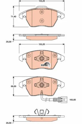 Brake Pad Set, Disc Brake GDB180 - TRW