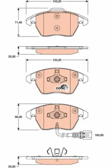 Brake Pad Set, Disc Brake GDB1807 - TRW