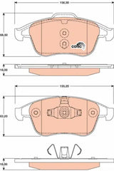 Brake Pad Set, Disc Brake GDB1808 - TRW - Brake Pads - TRW