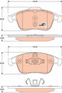 Brake Pad Set, Disc Brake GDB1808 - TRW