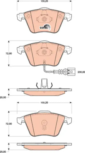 Brake Pad Set, Disc Brake GDB1809 - TRW