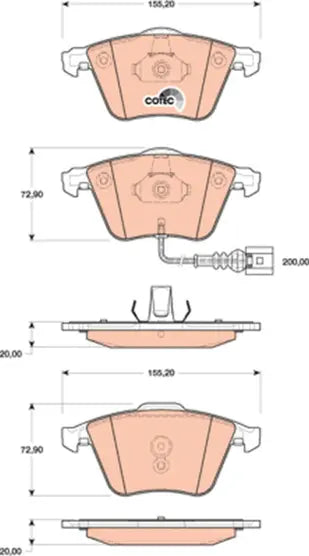 Brake Pad Set, Disc Brake GDB1809 - TRW