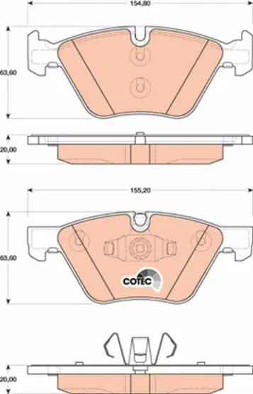 Brake Pad Set, Disc Brake GDB181 - TRW
